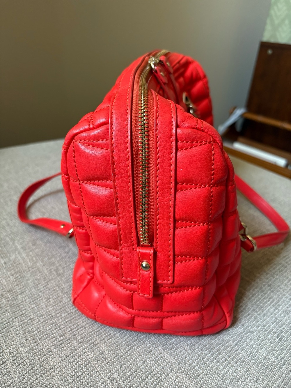 kate spade Red Quilted Bag with Chain-Strap - Picture 2 of 10